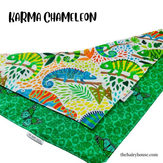 Bandana - Karma Chameleon - Dog Bandana - discount applied at checkout
