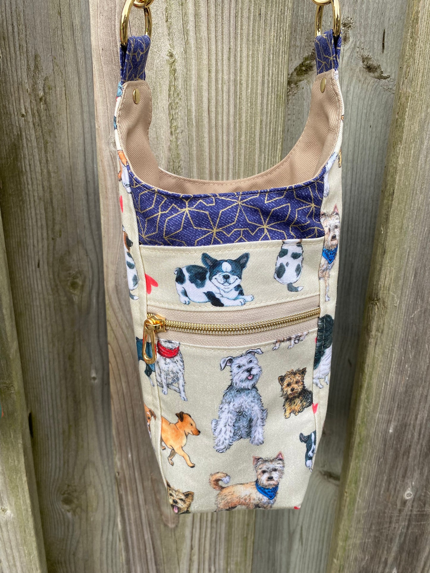 H2O 2 GO Sling Bag with Straight Zipper Pocket - Water Bottle Carrier