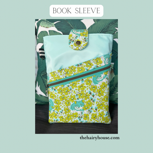 Book Sleeve Large - Hamster on Mint Dayflex