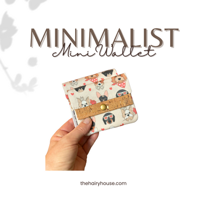 Mini Minimalist Wallet - Love Notes/ Cream Gold Floral