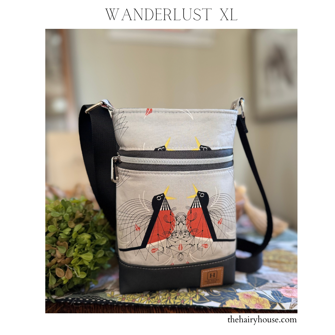 Wanderlust XL Phone Crossbody Bag - Robin BIrds - Find me at Bliss Artisan Boutique The Village of St. Jacobs