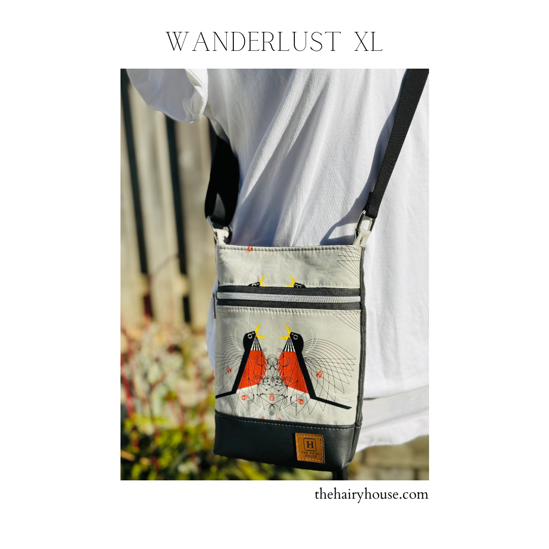 Wanderlust XL Phone Crossbody Bag - Robin BIrds - Find me at Bliss Artisan Boutique The Village of St. Jacobs