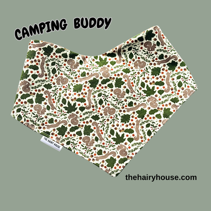 Bandana - CAMPING BUDDY- Dog Bandana (currently available in store at Pet Valu New Hamburg, Ontario)