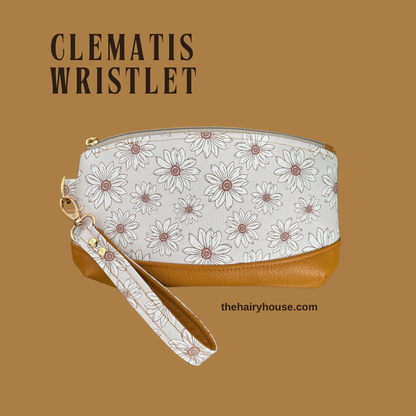 Clematis Wristlet - Daisies / Ochre