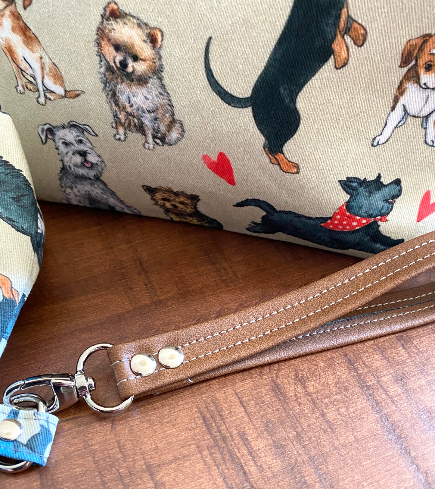 Zipper Pouch - The PB+J - SMALL DOGS Deluxe Wristlet
